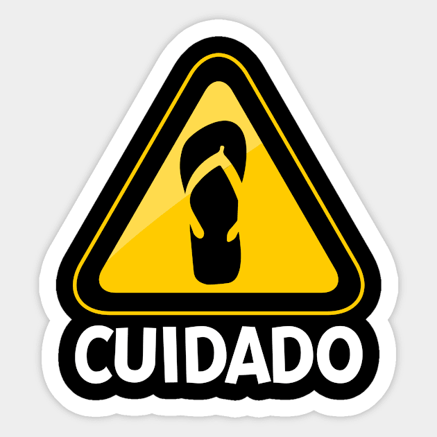 Cuidado Spanish Mexican Hispanic Chancla Sticker by Alex21